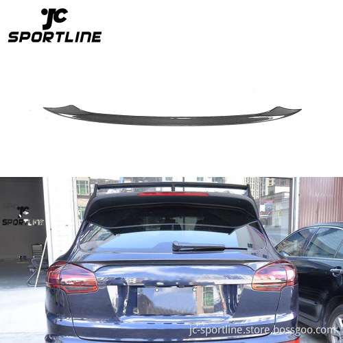 Carbon Fiber Car Middle Spoiler for Porsche Cayenne 958 Turbo S Sport 4-Door 2015-2017